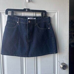 Refra̧ı Dark Indigo Denim Mini Skirt